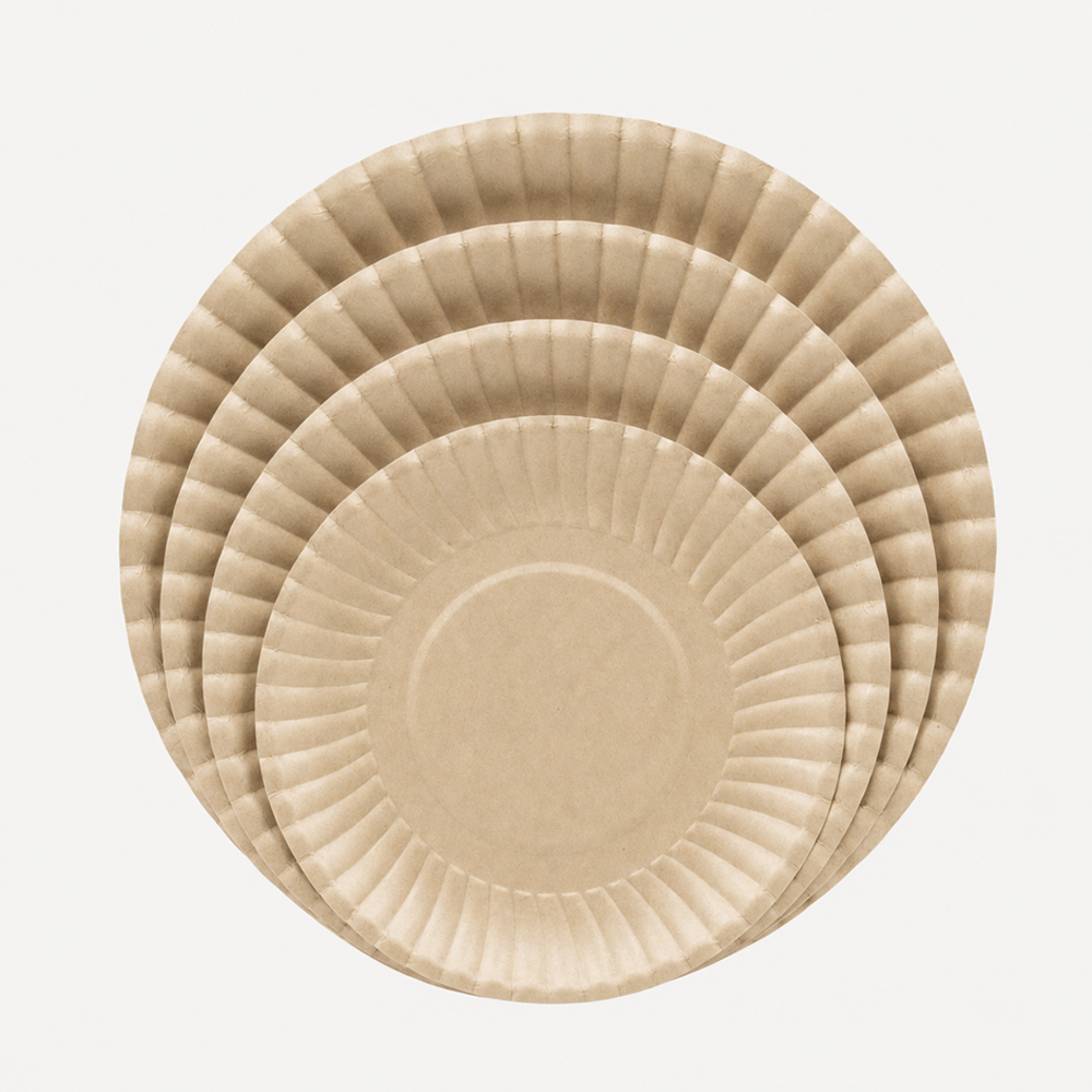 Round Disposable Bamboo Plate for Catering Service