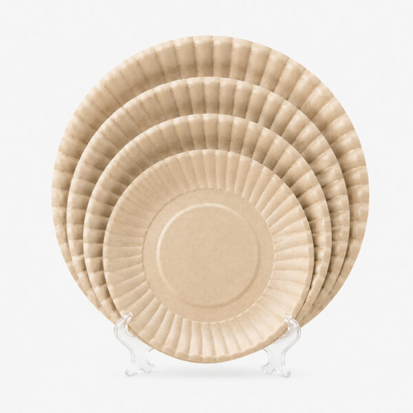 Round Disposable Bamboo Plate for Catering Service
