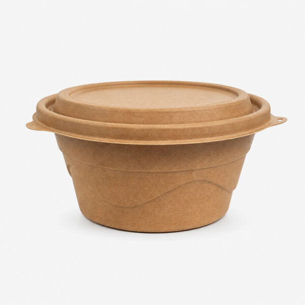 Round Molded Bamboo Fiber Bowl with Lid for Takeaway Round Molded Bamboo Fiber Bowl with Lid for Takeaway