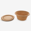 Round Molded Bamboo Fiber Bowl with Lid for Takeaway Round Molded Bamboo Fiber Bowl with Lid for Takeaway