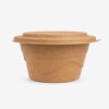 Round Molded Bamboo Fiber Bowl with Lid for Takeaway Round Molded Bamboo Fiber Bowl with Lid for Takeaway