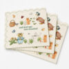 Scalloped Paper Napkins with Storybook Garden Print