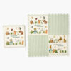 Scalloped Paper Napkins with Storybook Garden Print