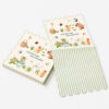 Scalloped Paper Napkins with Storybook Garden Print