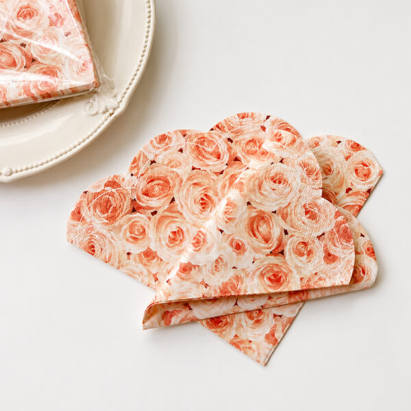 Scalloped Rose Paper Napkins for Table Service Scalloped Rose Paper Napkins for Table Service