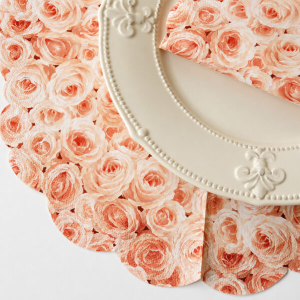 Scalloped Rose Paper Napkins for Table Service Scalloped Rose Paper Napkins for Table Service