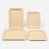 Shallow Bamboo Fiber Food Tray for Deli and Produce