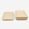 Shallow Bamboo Fiber Food Tray for Deli and Produce