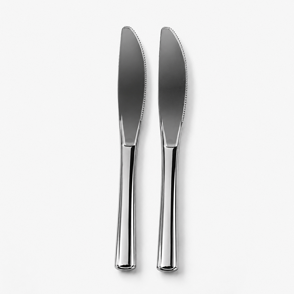 Silver Disposable Knife for Catering Service