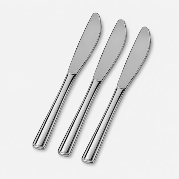 Silver Disposable Knife for Catering Service