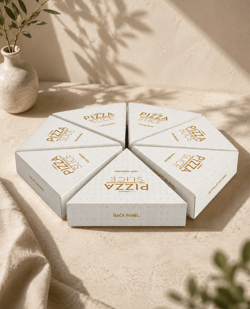 Single slice pizza box for grab-and-go food service