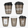 Smoky Clear Milk Tea Cup with Black Sip Lid