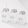 Square 500ml Clear Beverage Bottle with Screw Cap Square 500ml Clear Beverage Bottle with Screw Cap