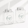 Square 500ml Clear Beverage Bottle with Screw Cap Square 500ml Clear Beverage Bottle with Screw Cap