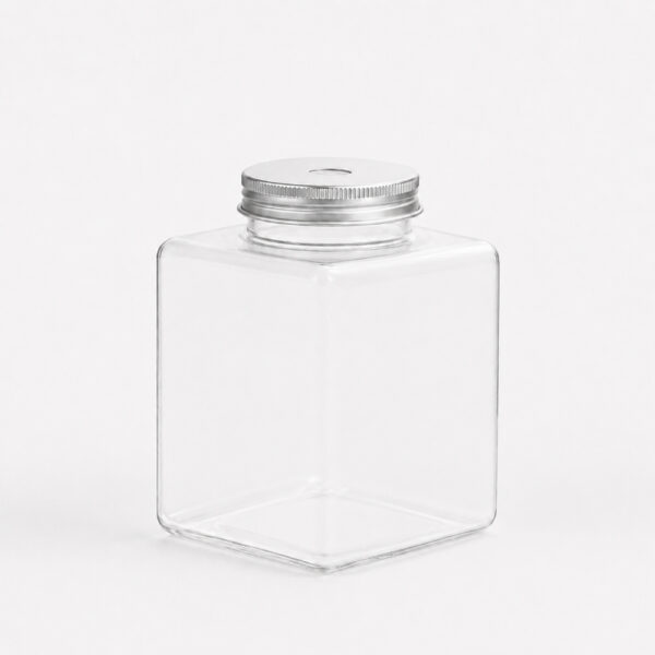 Square 500ml Clear Beverage Bottle with Screw Cap Square 500ml Clear Beverage Bottle with Screw Cap