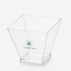 Square 60 ml PP Dessert Cup with Clear Lid Square 60 ml PP Dessert Cup with Clear Lid