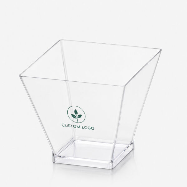 Square 60 ml PP Dessert Cup with Clear Lid Square 60 ml PP Dessert Cup with Clear Lid