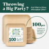 Square Areca Palm Leaf Plates for Catering