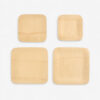 Square Disposable Bamboo Plates for Catering
