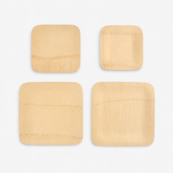 Square Disposable Bamboo Plates for Catering