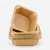 Square Kraft Paper Bowl with Clear Lid for Takeaway Square Kraft Paper Bowl with Clear Lid for Takeaway