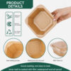 Square Kraft Paper Bowl with Clear Lid for Takeaway Square Kraft Paper Bowl with Clear Lid for Takeaway