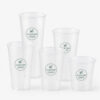 Square PP Drink Cup with Straw-Slot Lid Square PP Drink Cup with Straw-Slot Lid
