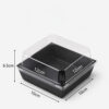 Square Paper Tray with Clear Lid for Hamburgers