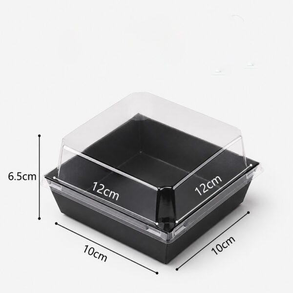 Square Paper Tray with Clear Lid for Hamburgers