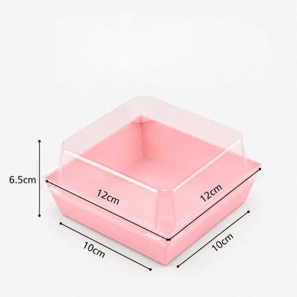 Square Paper Tray with Clear Lid for Hamburgers