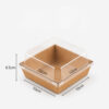 Square Paper Tray with Clear Lid for Hamburgers