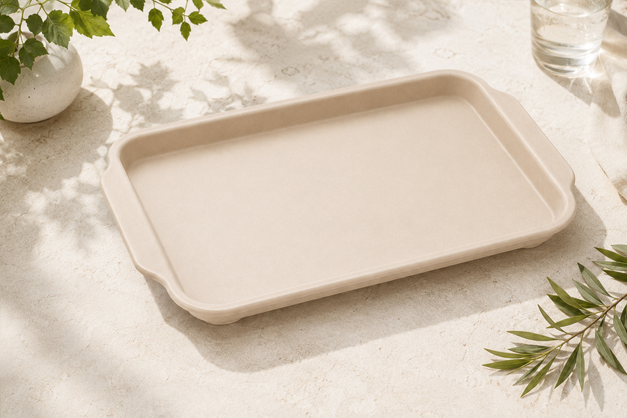 Stackable bamboo serving trays for wholesale buyers