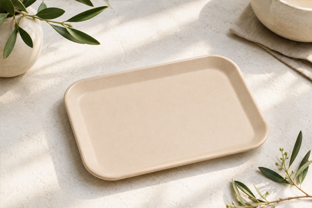 Stackable bamboo serving trays for wholesale buyers
