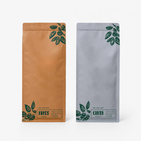 Stand Up Paper Bag with Zipper for Coffee Packaging