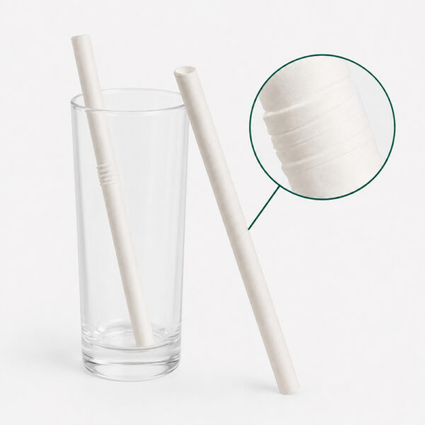 Telescopic White Paper Straws for Beverage Service Telescopic White Paper Straws for Beverage Service