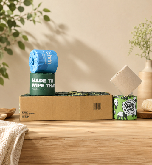 Toilet paper rolls for hotels and commercial buildings
