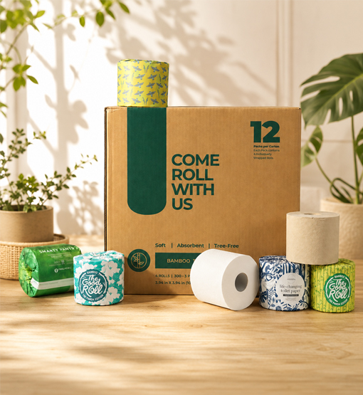 Toilet paper rolls for hotels and commercial buildings
