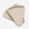 Triangular Bamboo Fiber Tray for Pizza and Crepe Slices