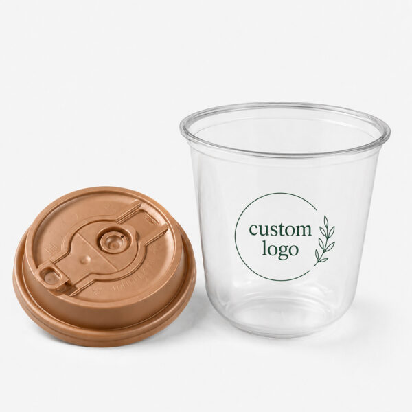 U-Shaped Clear PET Cup with Multiple Lid Options U-Shaped Clear PET Cup with Multiple Lid Options