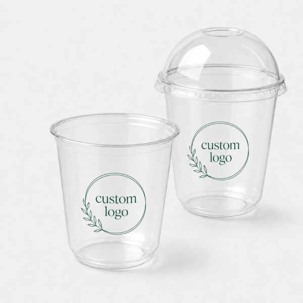 U-Shaped Clear PET Cup with Multiple Lid Options U-Shaped Clear PET Cup with Multiple Lid Options
