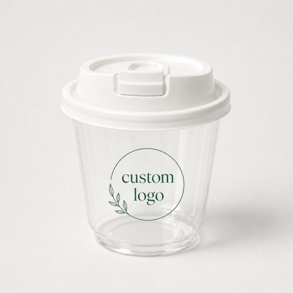 U-Shaped Clear PET Cup with Multiple Lid Options U-Shaped Clear PET Cup with Multiple Lid Options