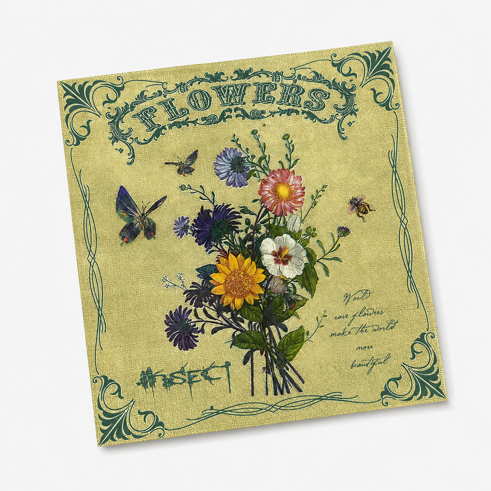 Vintage Floral Printed Paper Napkin for Catering