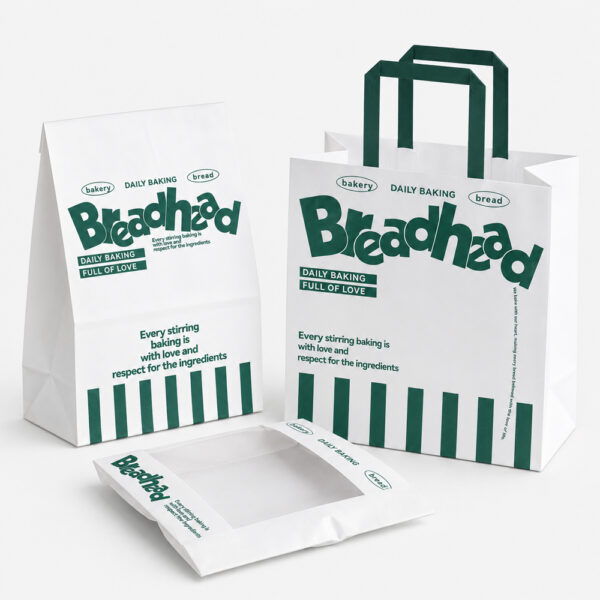 White Bakery Paper Bags for Bread and Pastry Packaging White Bakery Paper Bags for Bread and Pastry Packaging