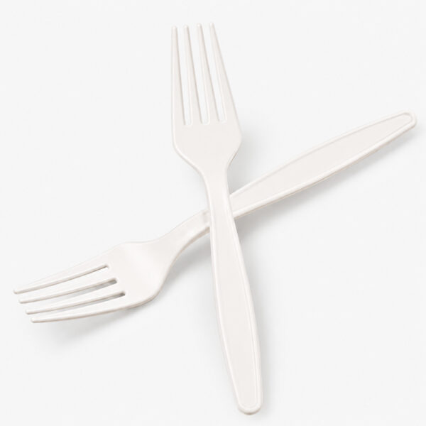 White Disposable Fork for Foodservice Use White Disposable Fork for Foodservice Use