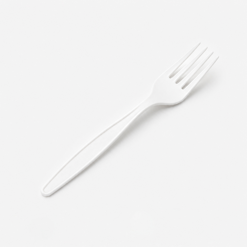 White Disposable Forks for Foodservice Takeaway