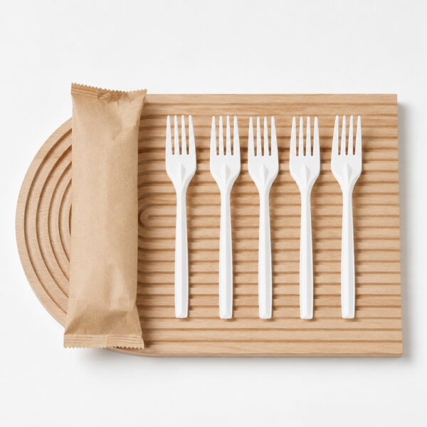 White Disposable Forks for Foodservice Takeaway White Disposable Forks for Foodservice Takeaway
