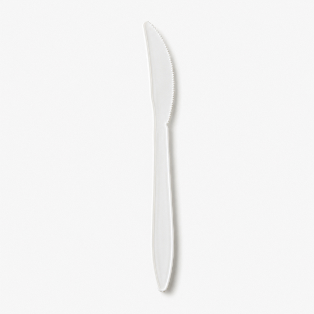 White Disposable Knife for Foodservice Catering