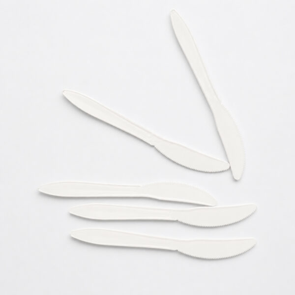 White Disposable Knife for Foodservice Catering