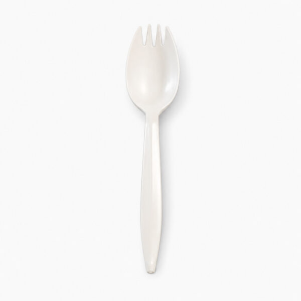 White Disposable Spork for Takeaway Meals