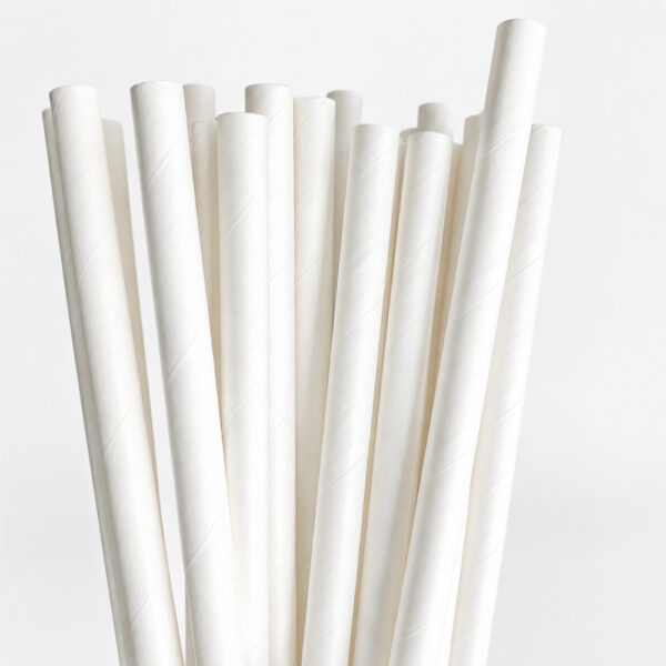 White Paper Drinking Straws for Beverage Service White Paper Drinking Straws for Beverage Service